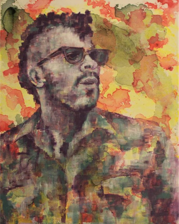 Archival Matte Print Yoni Wolf Warum Acryl Malerei Portrait Etsy