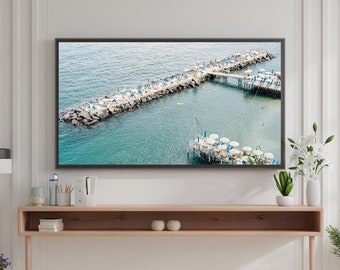 Amalfi Coast Beach Day TV Frame Art
