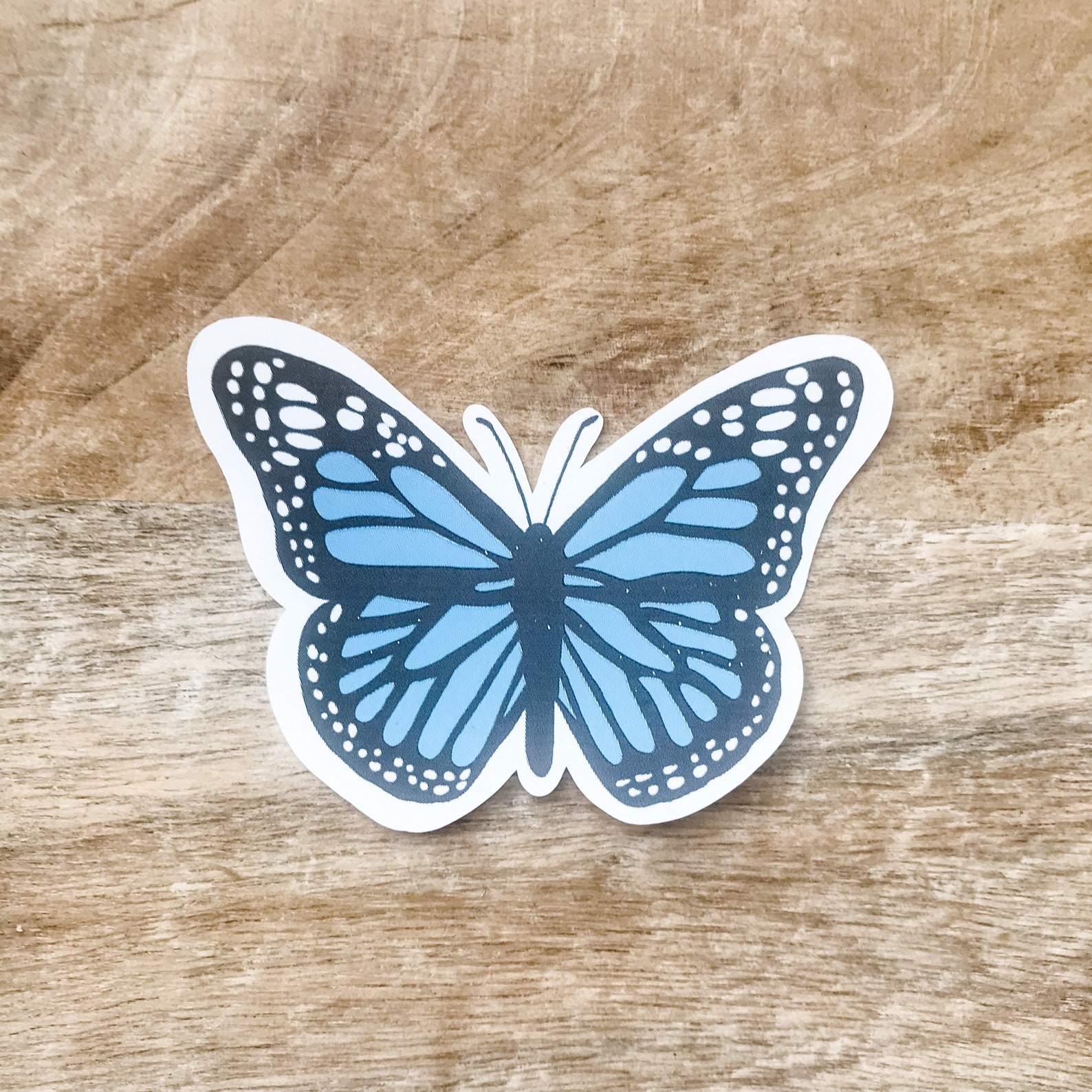 Blue Butterfly 3x3in. Sticker Blue Sticker Laptop Sticker Etsy