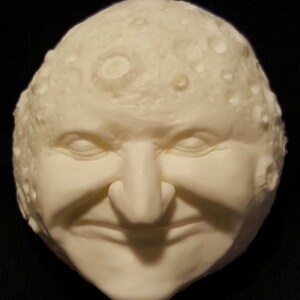 Mann im Mond 3D Aufkleber - unbemalt