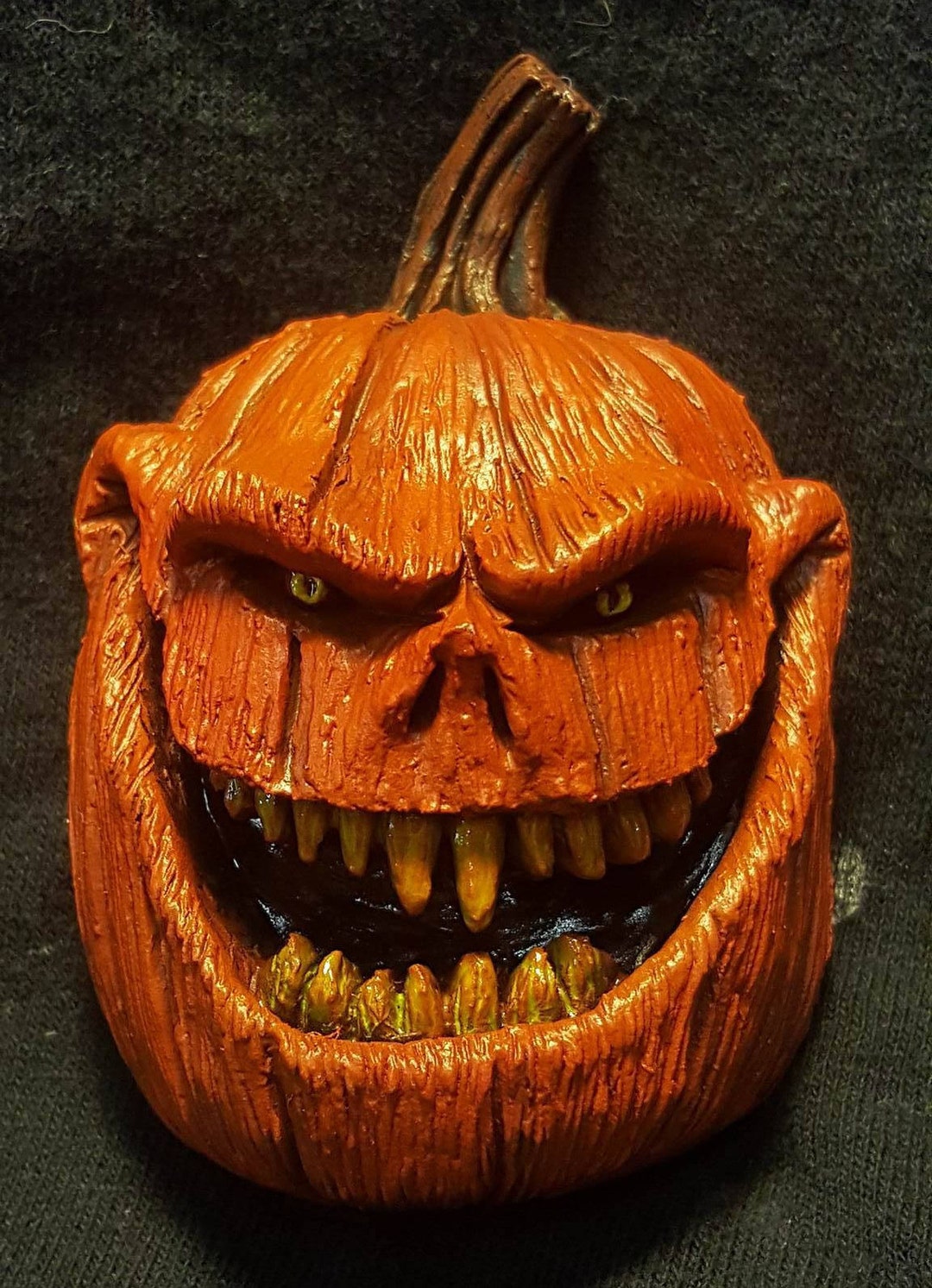 Evil Pumpkin Sculpted Magnet Hand Painted - Etsy
