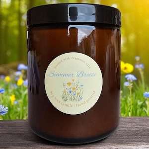 Soy wax candle | summer breeze | summer scented candle | summer vibes | soy wax | soy wax candle | handpoured candles | home fragrance