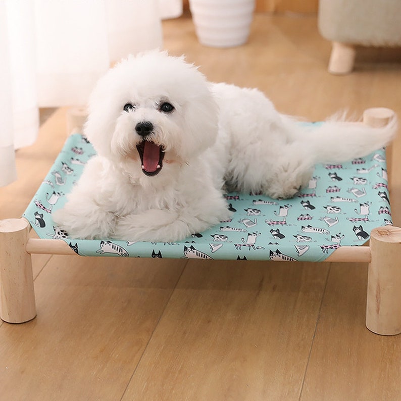 Rabbit Hammock Bed Pet Cot for Cats Dogs Portable Wooden Bed Etsy