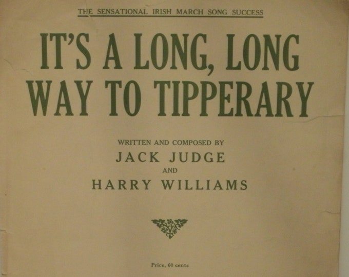 It's A Long Long Way to Tipperary Sheet Music by Jack - Etsy
