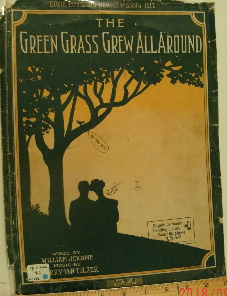 The Green Grass Grew All Around sheet music by William Etsy