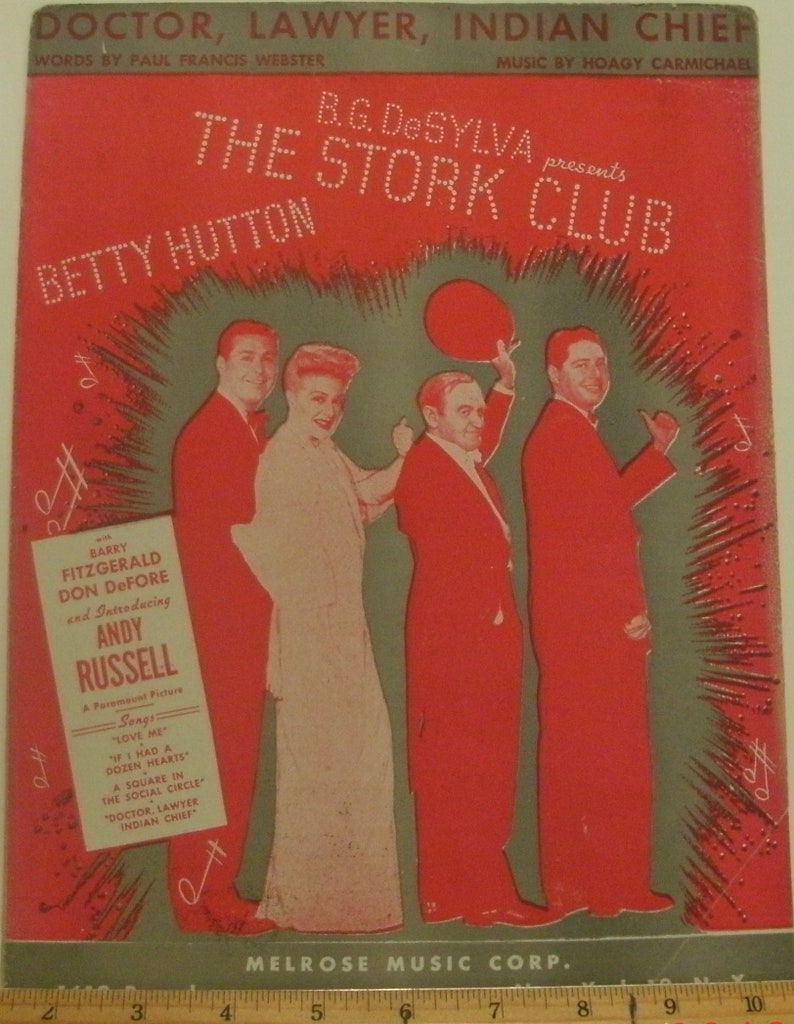 Doctor Lawyer Indian Chief Sheet Music by Paul Francis Etsy