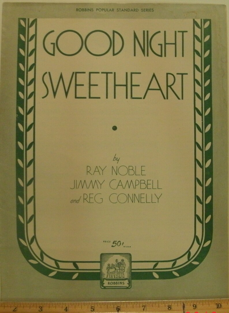 Good Night Sweetheart Sheet Music By Ray Noble Jimmy Etsy 