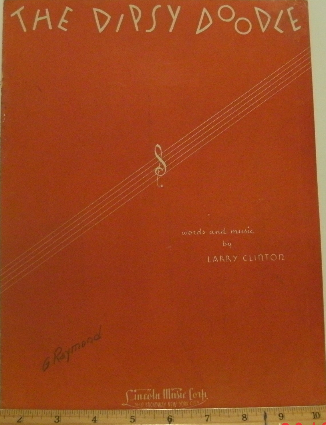 The Dipsy Doodle Sheet Music by Larry Clinton 1937 Good Etsy