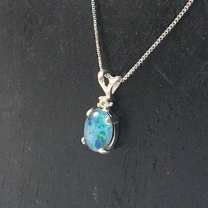 Opal Triplet , White Topaz Pendant, Dainty, lots of fire