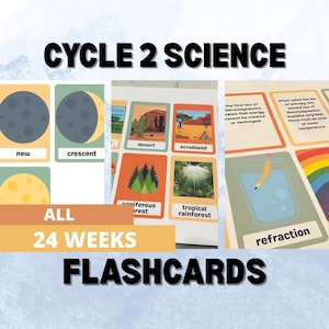 Classical Conversations Cycle 2 Science Flashcards | All 24 Weeks Printable