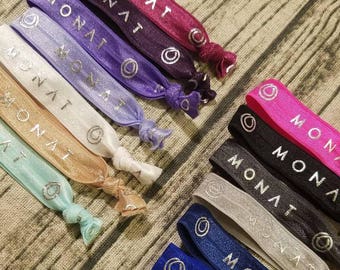 All Colors in Stock! Elastic Bands- Silver Printed Elastic Bands Hair Ties- Monat Inspired