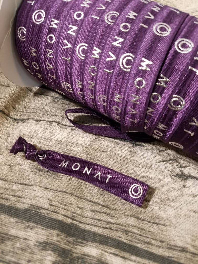 All Colors in Stock Elastic Bands Silver Printed Elastic Bands Hair Ties Monat Inspired image 5