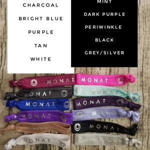 All Colors in Stock Elastic Bands Silver Printed Elastic Bands Hair Ties Monat Inspired imagem 2