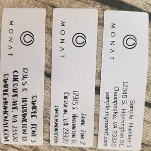 PRINTED Mailed to you Customized MONAT shipping/ return labels for mail /packaging / samples image 3