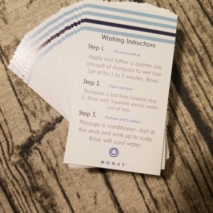PRINTED in Stock Monat Washing Instruction Cards - Etsy