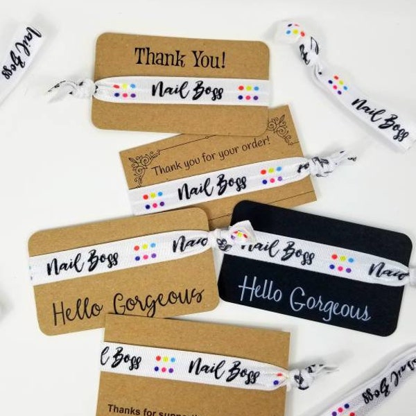 10, 25, or 50 Thank You cards with NailBoss ties - pick the card style!  customer gift, loyalty, downline, orders, mailing