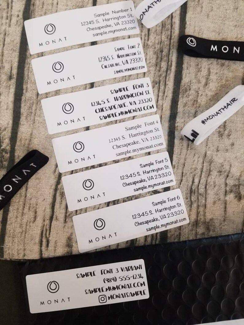 PRINTED Mailed to you Customized MONAT shipping/ return labels for mail /packaging / samples image 2