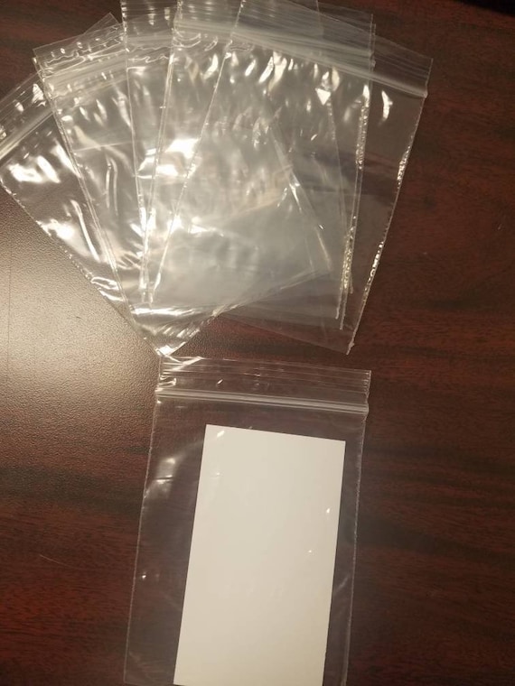 50 Color Street Sample Bags empty Clear Plastic Hold Business Card,  Samples, Instructions, Etc. 