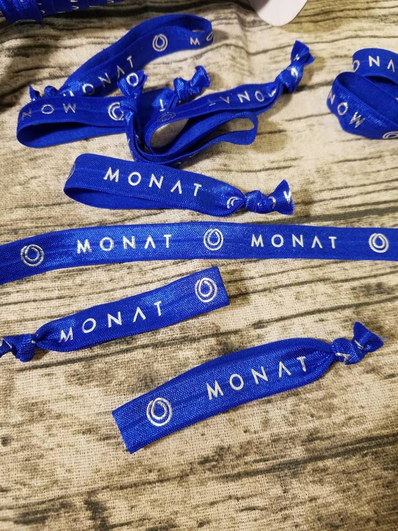 All Colors in Stock Elastic Bands Silver Printed Elastic Bands Hair Ties Monat Inspired image 9