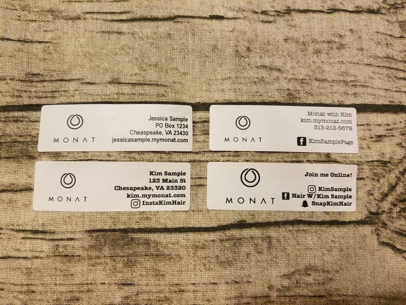 PRINTED Mailed to you Customized MONAT shipping/ return labels for mail /packaging / samples image 7