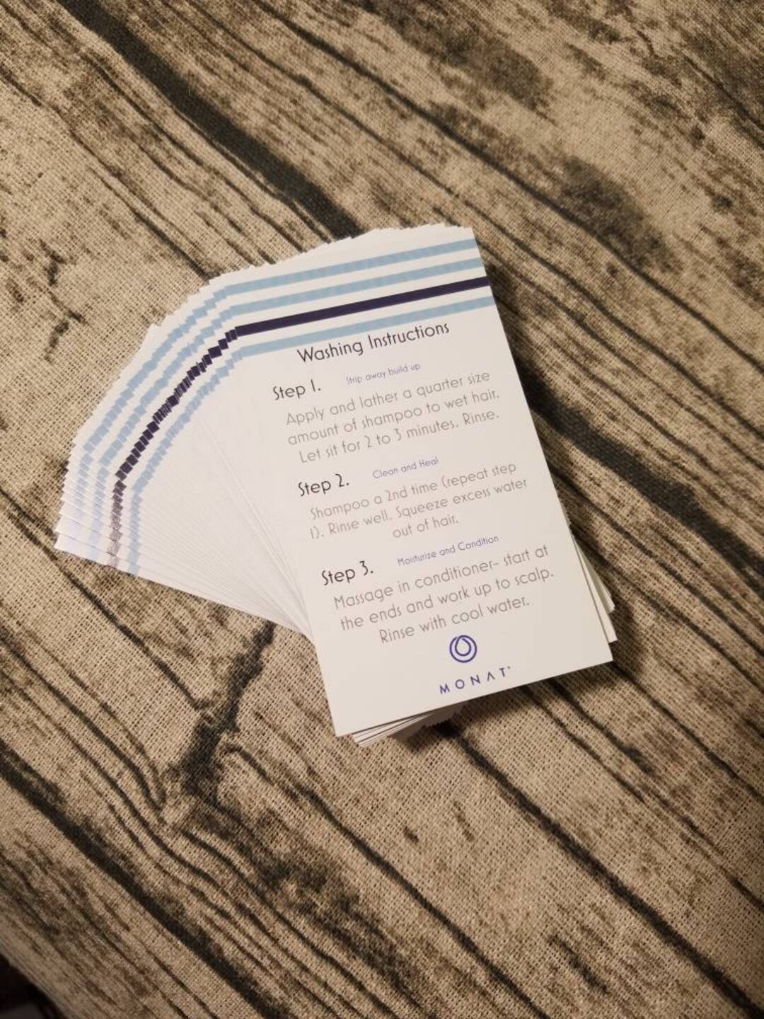 PRINTED in Stock Monat Washing Instruction Cards - Etsy