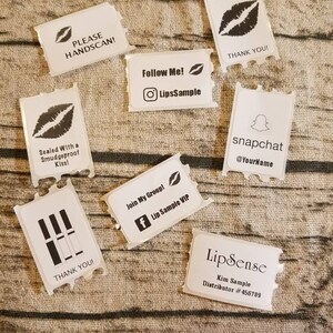 BEDRUKT - Opties- Naar u gemaild- Aangepast- Lipsense verzendlabels voor post /verpakking/kaarten