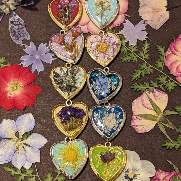 SMALL Handmade Floral Heart Locket: Read Description