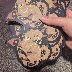 PREORDER Medieval Unicorn Brushed Gold Vinyl Stickers READ DESCRIPTION image 5