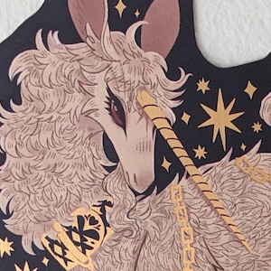 PREORDER Medieval Unicorn Brushed Gold Vinyl Stickers READ DESCRIPTION image 4