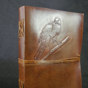Cooper's Hawk A5 Handmade Leather Journal Diary Birdwatcher's Journal