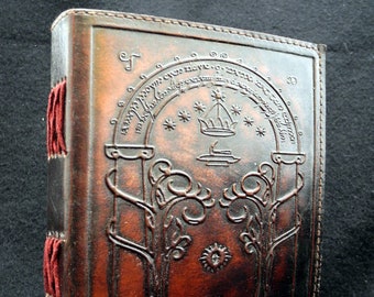 Doors of Durin from Tolkien Lord of the Rings - Handmade Leather Journal Book of Shadows