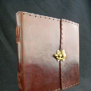 Large Square Leather Sketchbook Journal - Choice of Handmade Paper or Drawing Paper