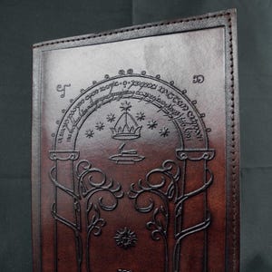 Las puertas de Durin de J. R. Tolkien - Diario de cuero hecho a mano tamaño A5