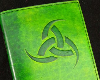 Nordic Horn of Odin - Handmade Leather Journal Diary Pagan Wicca Book-of-Shadows