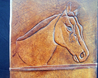 My Horse - Large Handmade Leather Equestrian Journal Diary for Horse Lovers