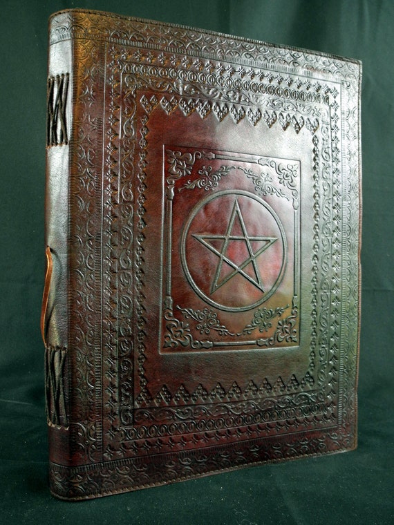 Handmade Leather Pagan Journal Book of Shadows Refillable A5 WICCA PENTAGRAM Handmade Leather Pagan Journal Book of Shadows Refillable A5 WICCA PENTAGRAM