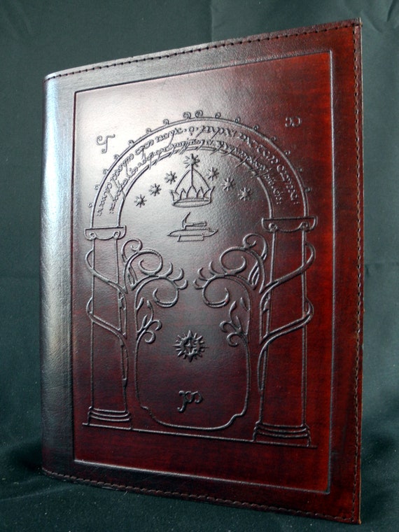 Brown Leather Journal Doors of Durin Tolkien Lord of The Ring Embossed  Journal Book of Shadows Notebook