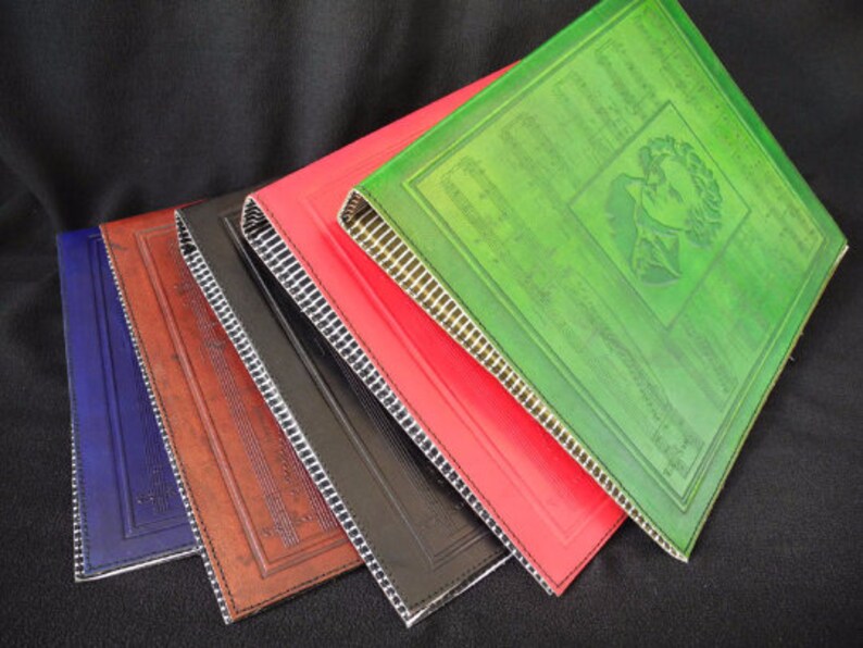 A4 Ring Binder for Sheet Music HandTooled Leather Etsy