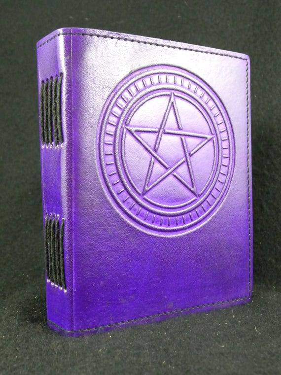 Handmade Leather Pagan Journal Book of Shadows Refillable A5 WICCA PENTAGRAM Handmade Leather Pagan Journal Book of Shadows Refillable A5 WICCA PENTAGRAM