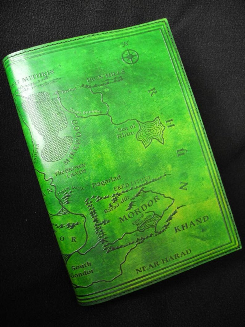 A5 Lord of the Rings 'map of Middleearth' Handmade Etsy UK