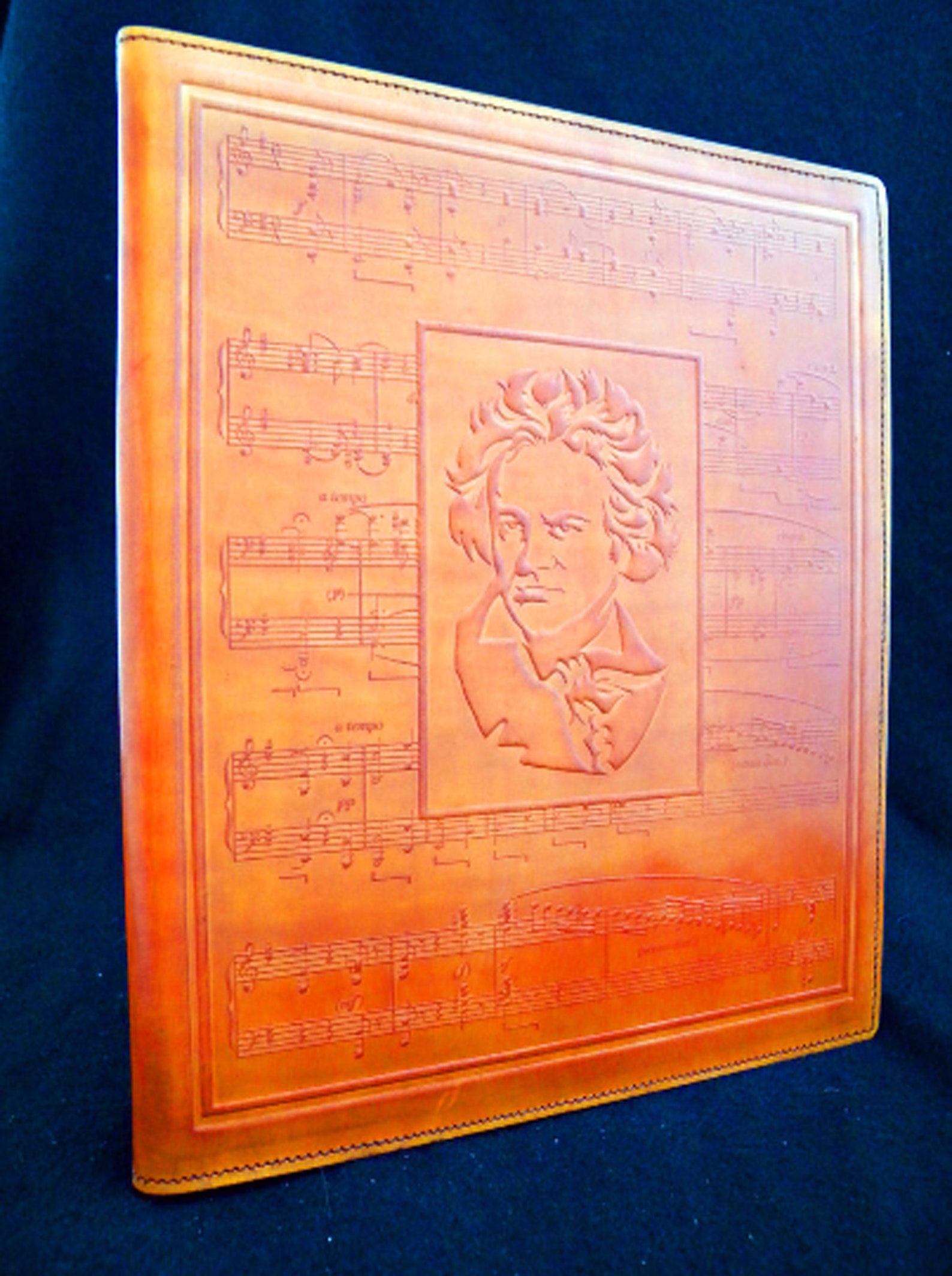 A4 Ring Binder for Sheet Music HandTooled Leather Etsy