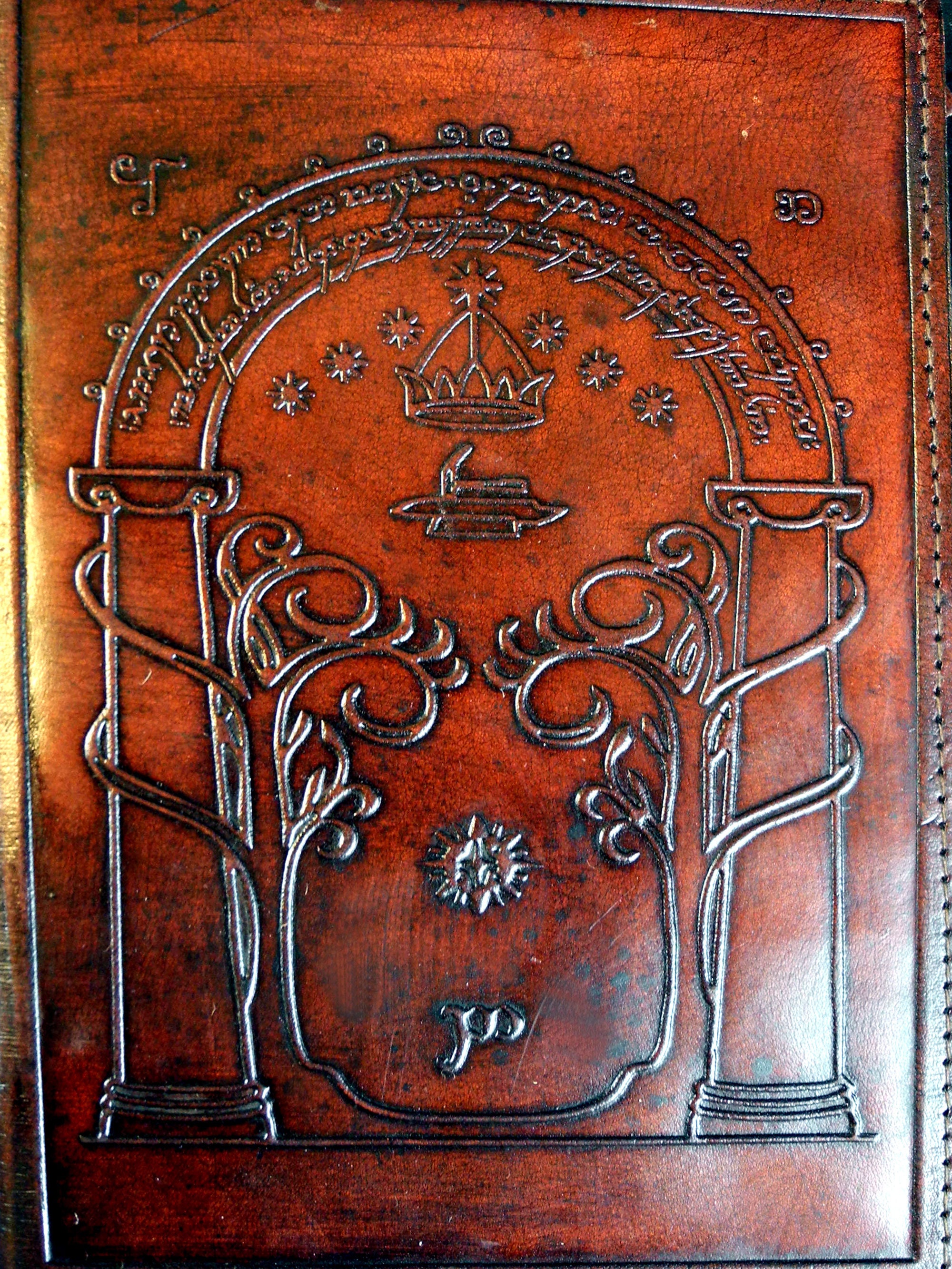 Doors of Durin From Tolkien Lord of the Rings A5 Handmade Leather