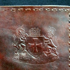 Knights Templars Masonic Leather Passport Covers - HIDEOUSLY NATURAL Vintage Leather and Organic Dye