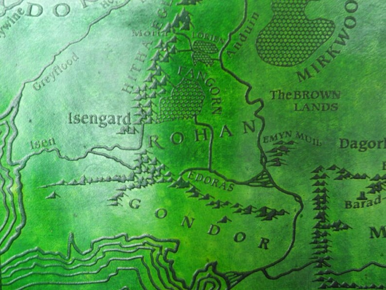 A5 Lord of the Rings 'map of Middleearth' Handmade Etsy UK