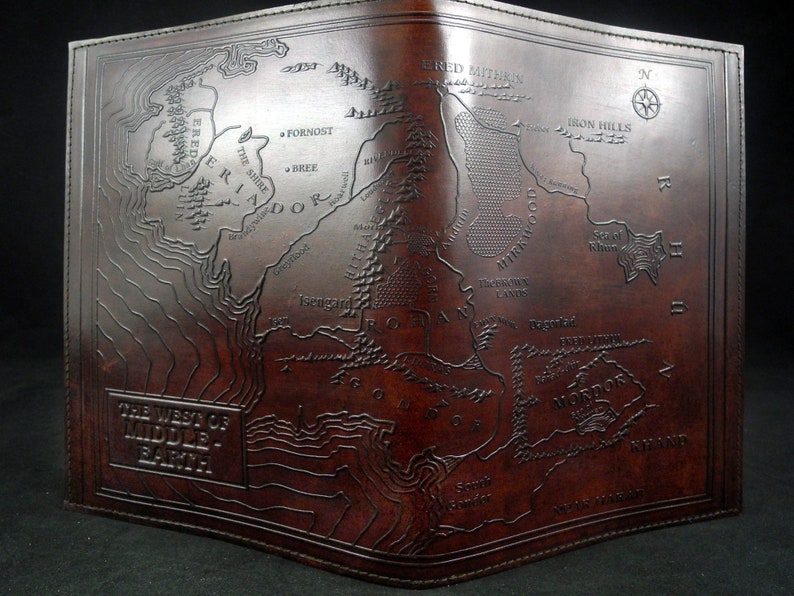 A5 Lord of the Rings 'map of Middleearth' Handmade Etsy