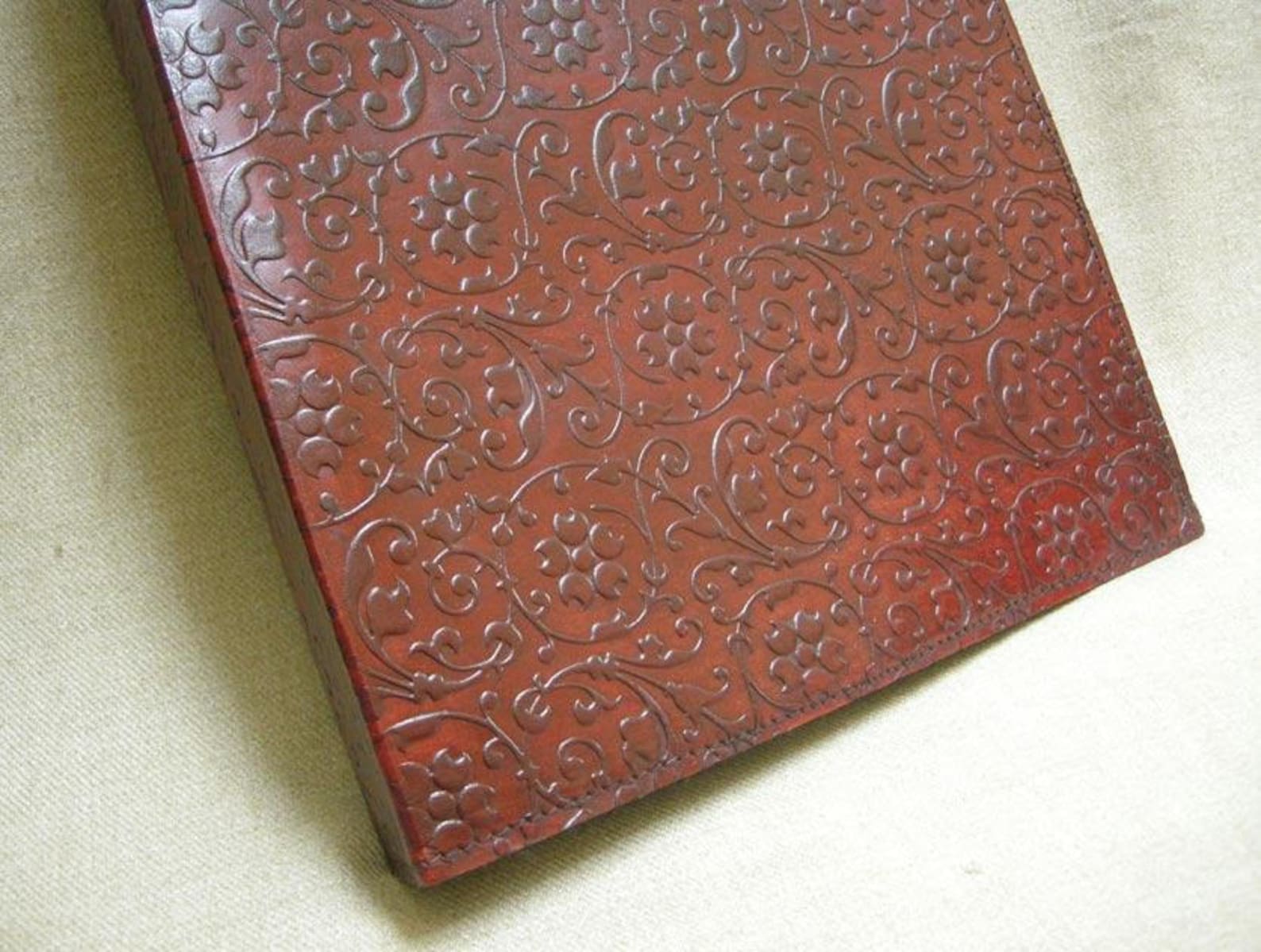 A4 / US Letter Size Ring Binder Handtooled Leather Floral Etsy