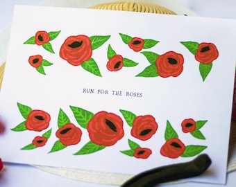Kentucky Derby Printable Art, Derby Party Printable, Run for the Roses