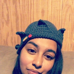 Crochet Riverdale Jughead hat/beanie, Jughead Jones, Gray Hat, Crochet Beanie, Crochet Gray Hat, Archie Jughead Hat