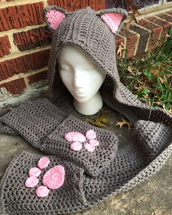 cat scoodie crochet pattern