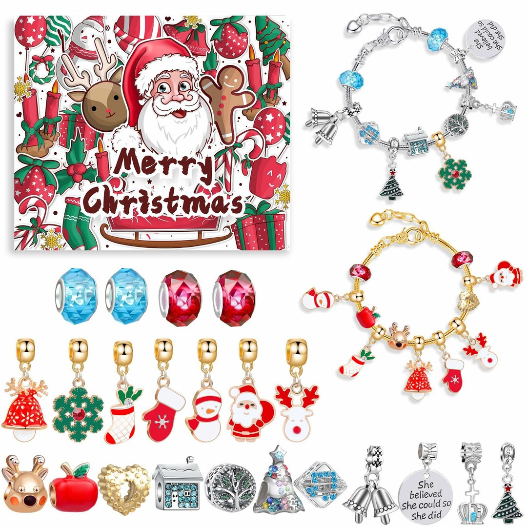 Girls Advent Calendar 2022 Charm Bracelet And Necklace Making Kit For girls-advent-calendar-2022-charm-bracelet-and-necklace-making-kit-for